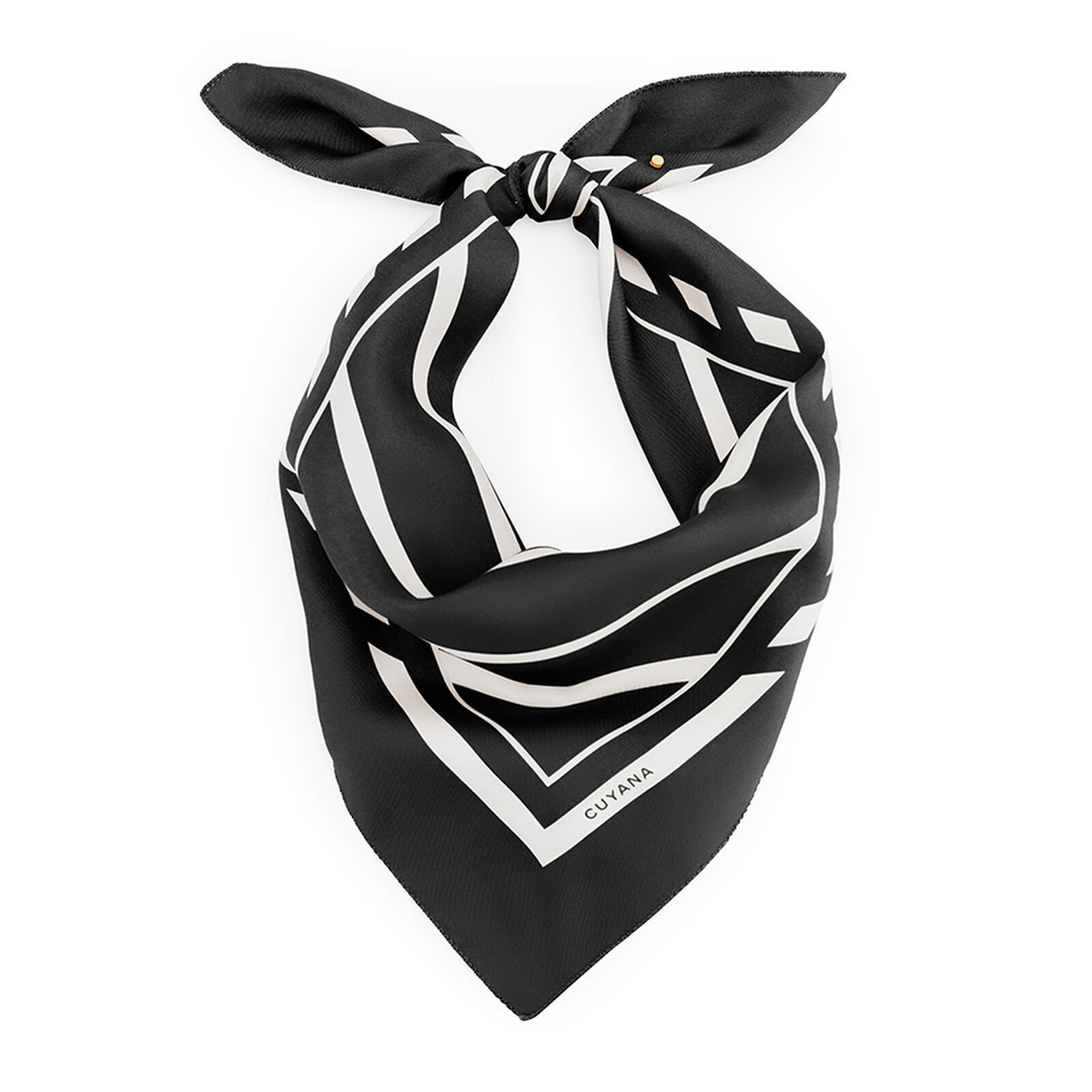 Washable Silk Striped Bandana Mask | Cuyana