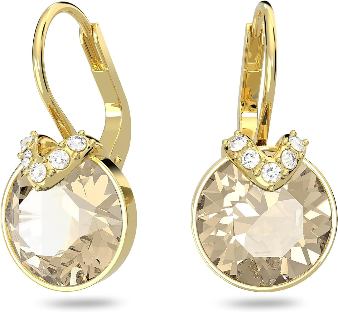Swarovski Bella V Crystal Earrings, Grey, Yellow, Clear, Rose Color Crystals, Part of the Swarovs... | Amazon (US)