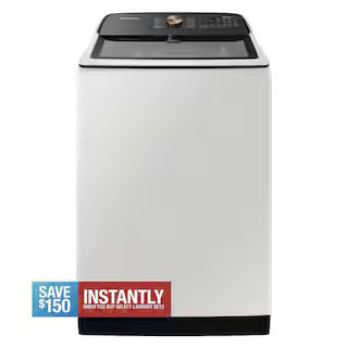 Samsung 5.5 cu. ft. Extra-Large Capacity Smart Top Load Washer with Auto Dispense System in Ivory... | The Home Depot