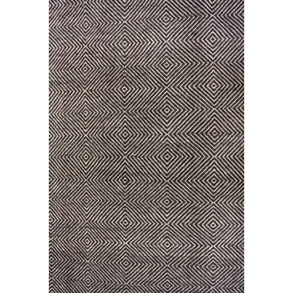 Portageville Handmade Flatweave Black Rug | Wayfair North America