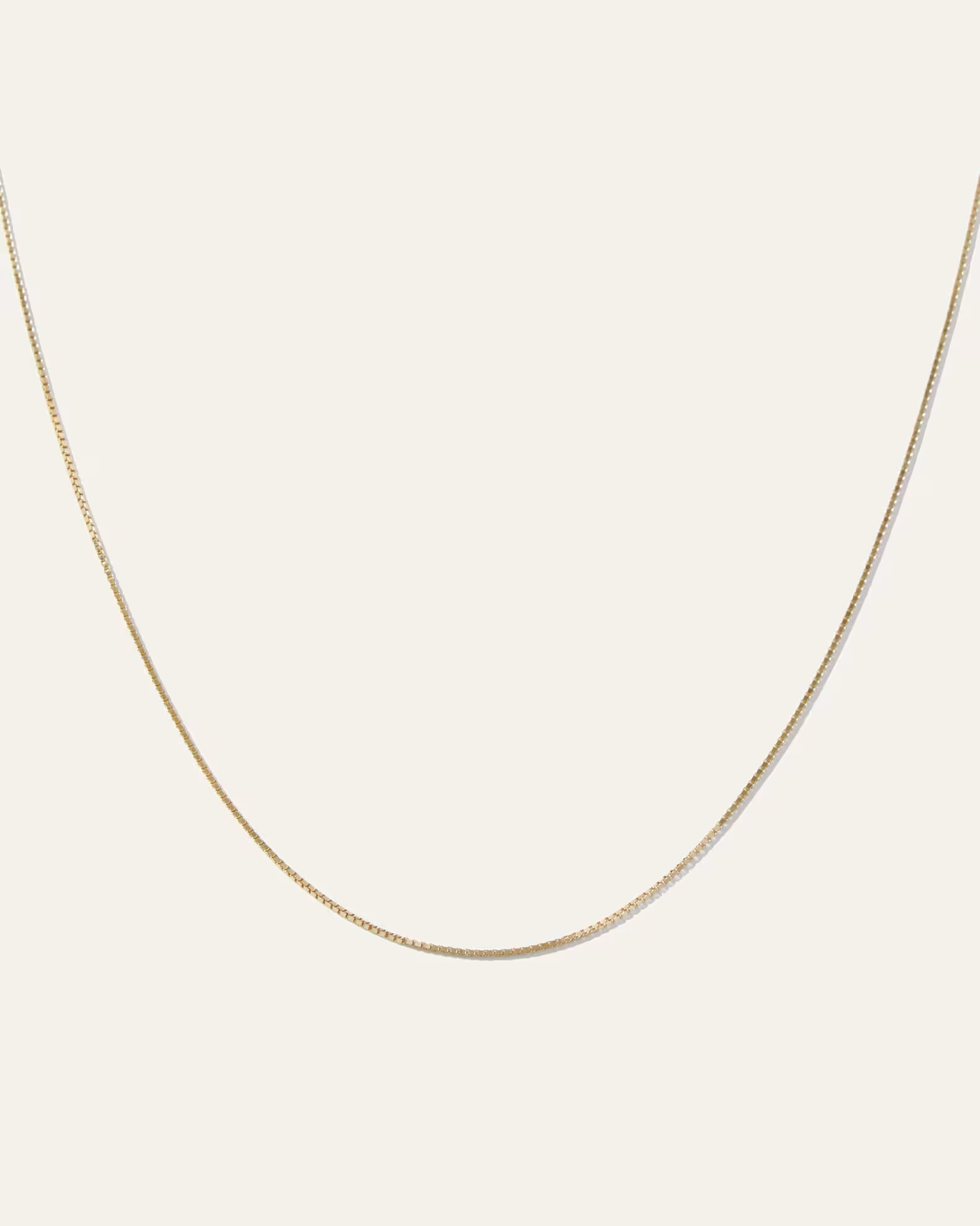 14K Gold Petite Box Chain Necklace in Yellow Gold | Quince