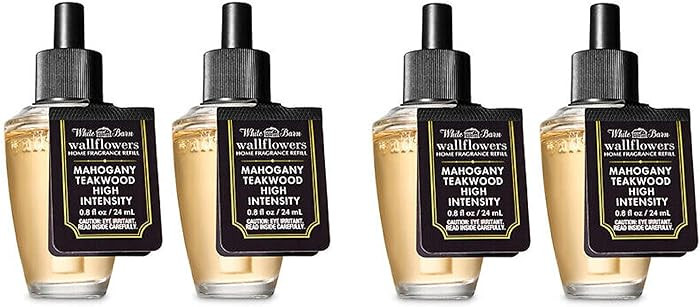 Bath and Body Works 4 Pack Mahogany Teakwood Wallflowers Fragrance Refills | Amazon (US)