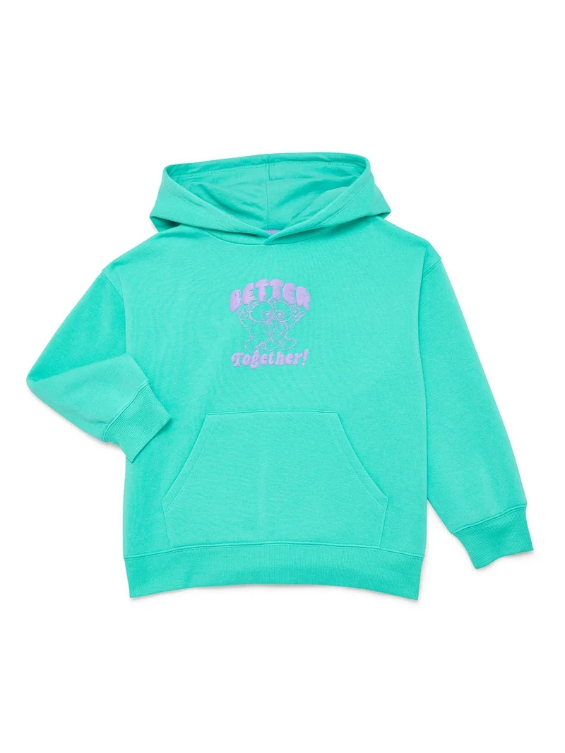 Valentine's Day Girls Graphic Hoodie from Way to Celebrate, Sizes 4-16 | Walmart (US)