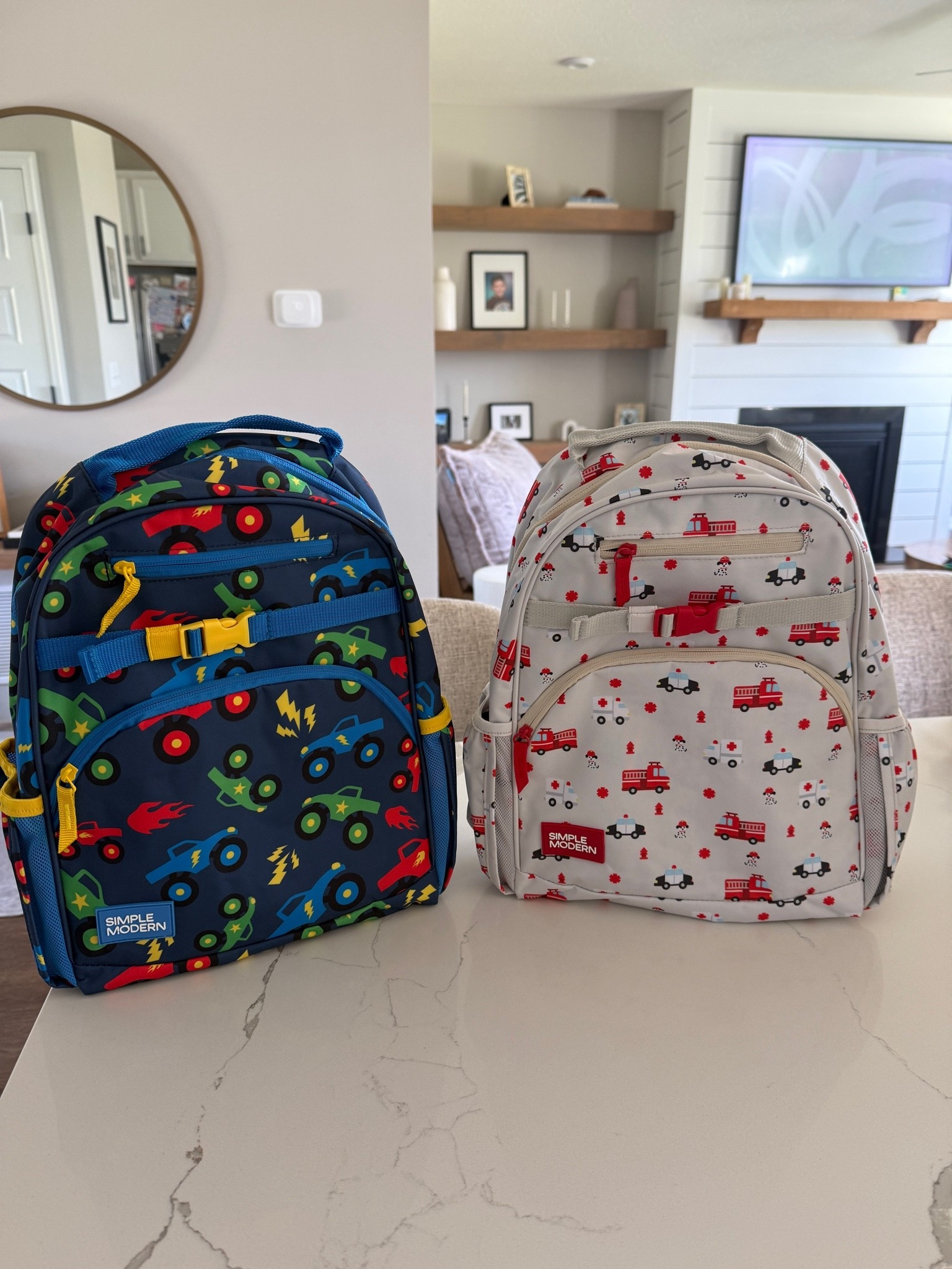 The backpacks I got for the boys this year! ❤️
Easty picked monster trucks & Walker picked fire fighters 🚒
So cute!! 
Back to school

#LTKKids #LTKmomlife