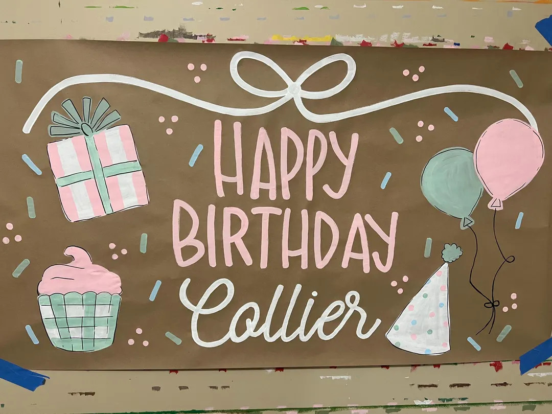 Birthday Banner- Quick Shipping - Kraft Paper Banner- Party Decor- Party Sign- Backdrop- Butcher ... | Etsy (US)