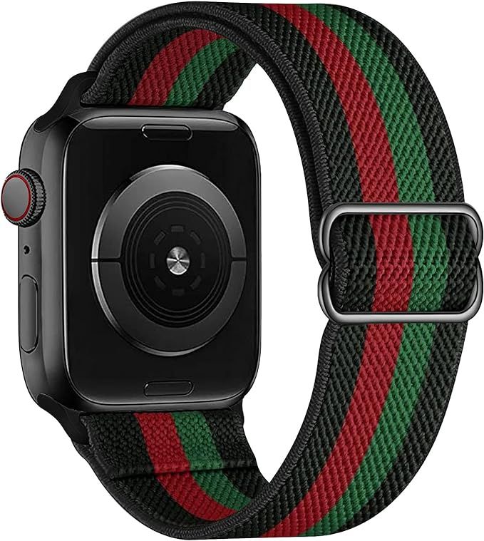 OHCBOOGIE Stretchy Solo Loop Strap Compatible with Apple Watch Bands 38mm 40mm 41mm ,Adjustable S... | Amazon (US)