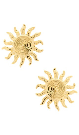 The Ibiza Sun Earrings in Gold | Revolve Clothing (Global)