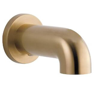 Trinsic 7 in. Non-Diverter Tub Spout in Champagne Bronze | The Home Depot