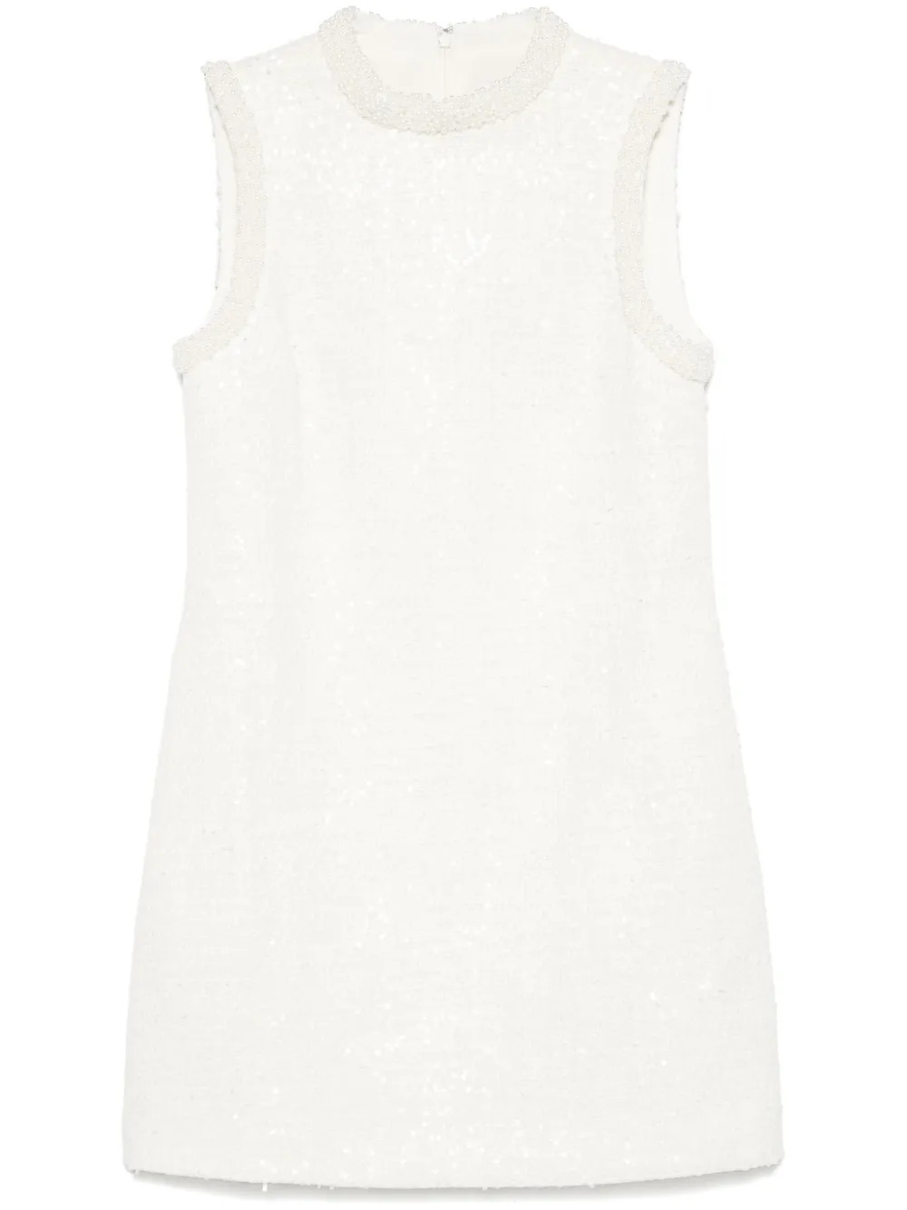 Self-Portrait sequin-embellished Bouclé Dress | Neutrals | FARFETCH SI | Farfetch Global