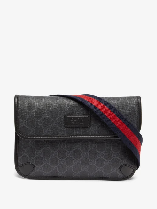 Gucci - GG-logo Coated-canvas Belt Bag - Mens - Black | Matches (US)