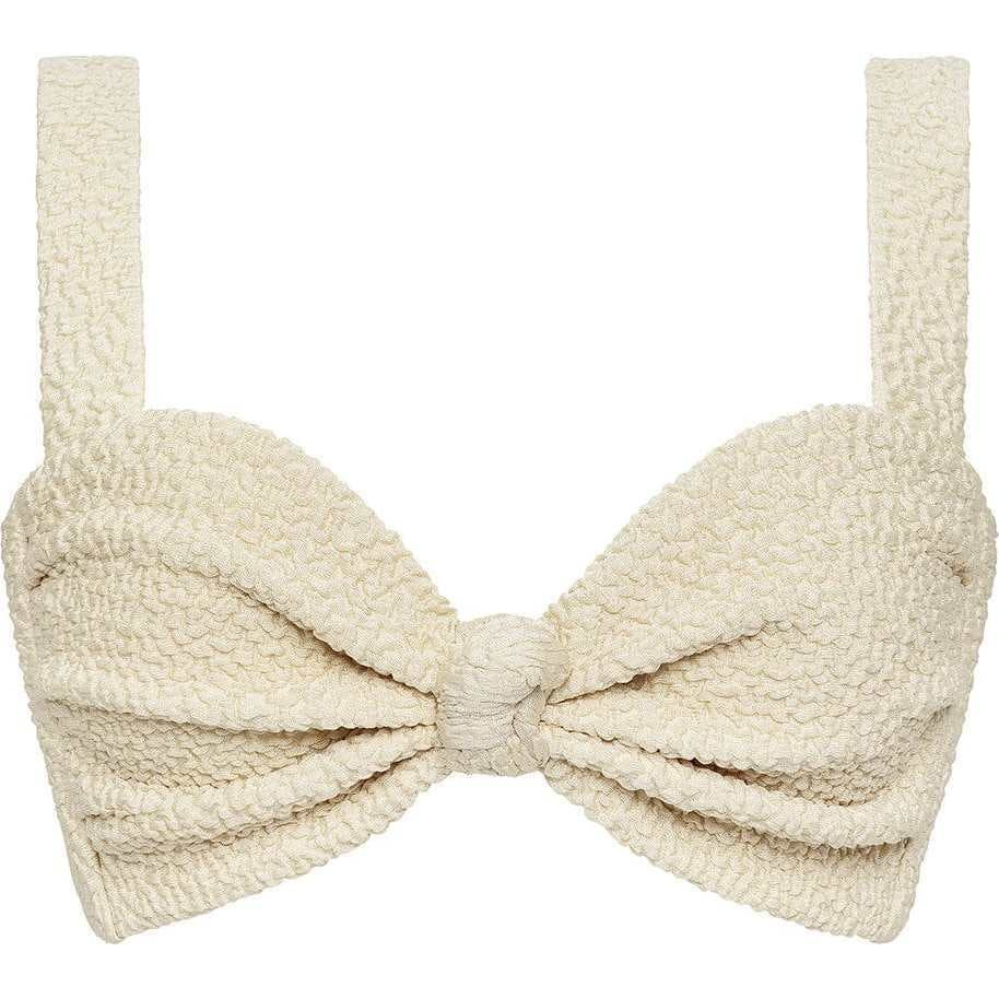 Montce Swim | Hayden Bikini Top | Cream | XS | Nylon/Metal/Gold | Adult | Women's | Maisonette | Maisonette