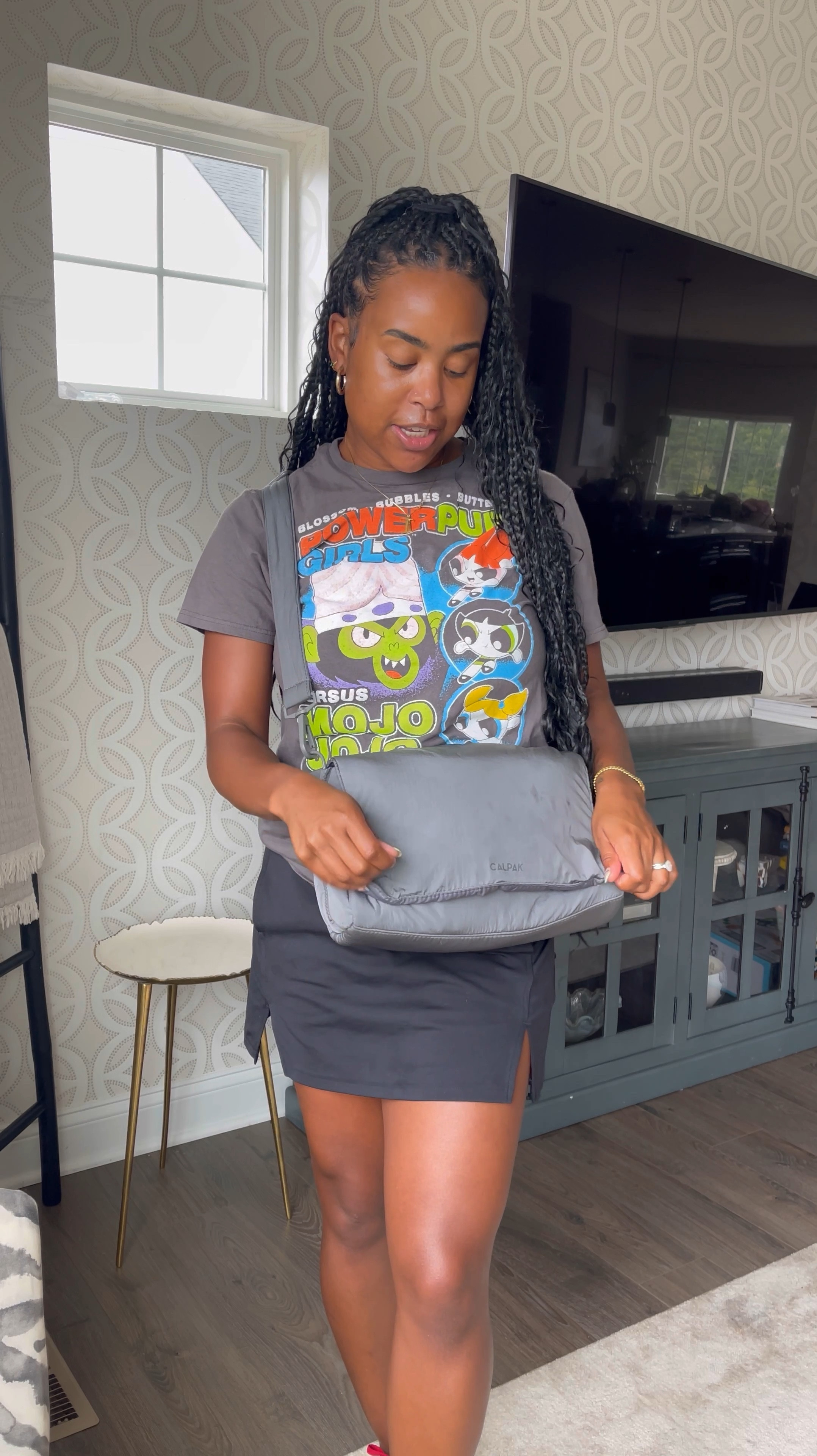 Mom of 2 OOTD - Packing light with our favorite compact diaper bag/ stroller caddy from CALPAK #calpaktravel #mombag #momootd 

#LTKFamily #LTKKids #LTKBaby