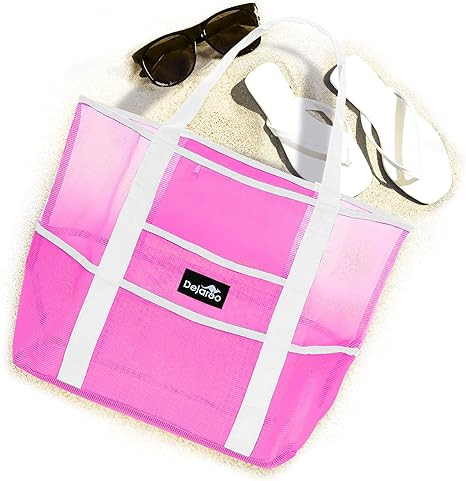 Dejaroo Mesh Beach Bag - Lightweight Tote Bag For Toys & Vacation Essentials | Amazon (US)