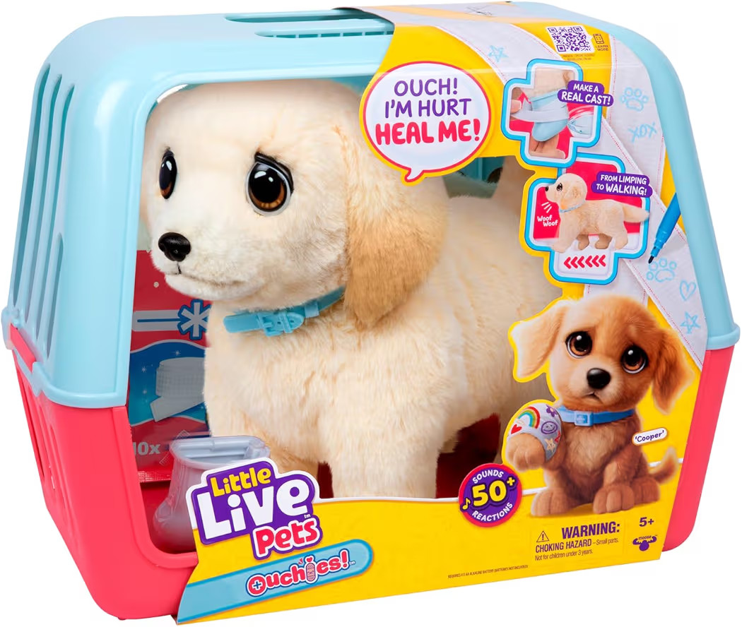Little Live Pets Ouchies Cooper The Retriever Puppy, 50+ Sounds, Limping to Walking Puppy Toy wit... | Amazon (US)
