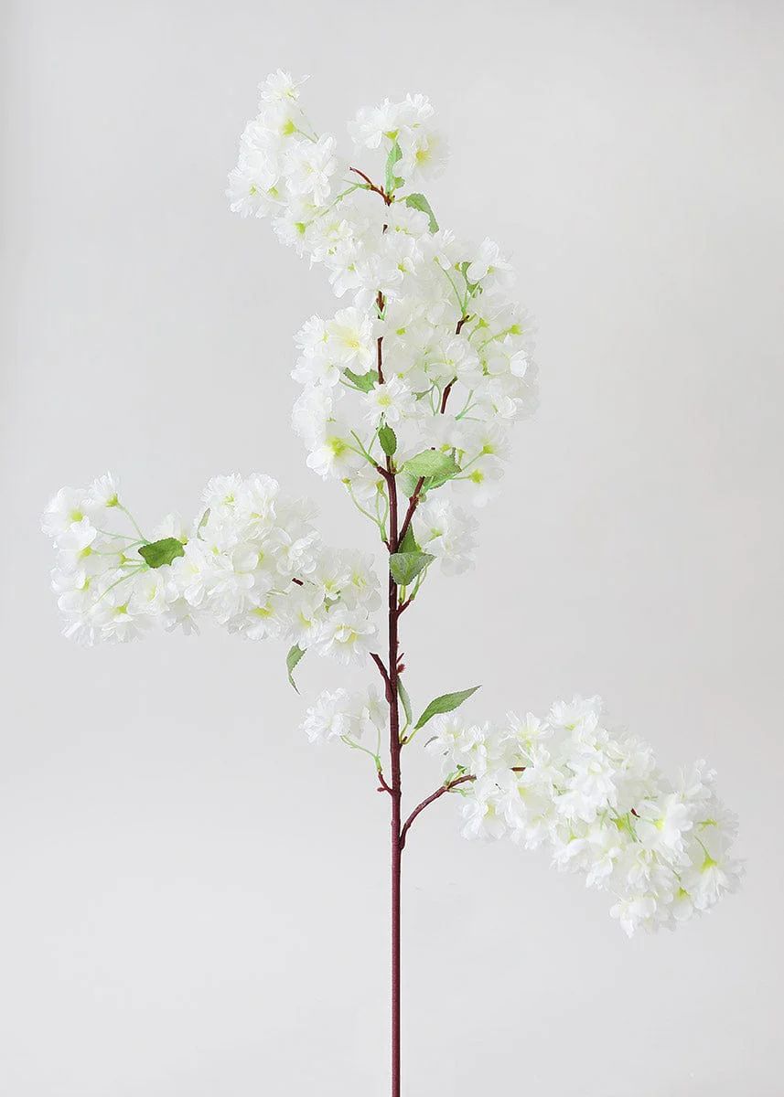 Artificial Spring Cherry Blossoms in Cream - 40 | Afloral (US)