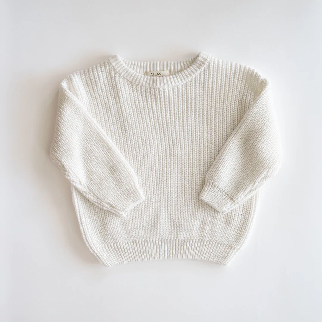 Organic Oversized Knit Sweater | Atlas Grey