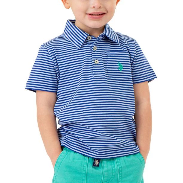 U.S. Polo Assn. Toddler Boy Stripe Polo T-Shirt, Sizes 2T-5T | Walmart (US)