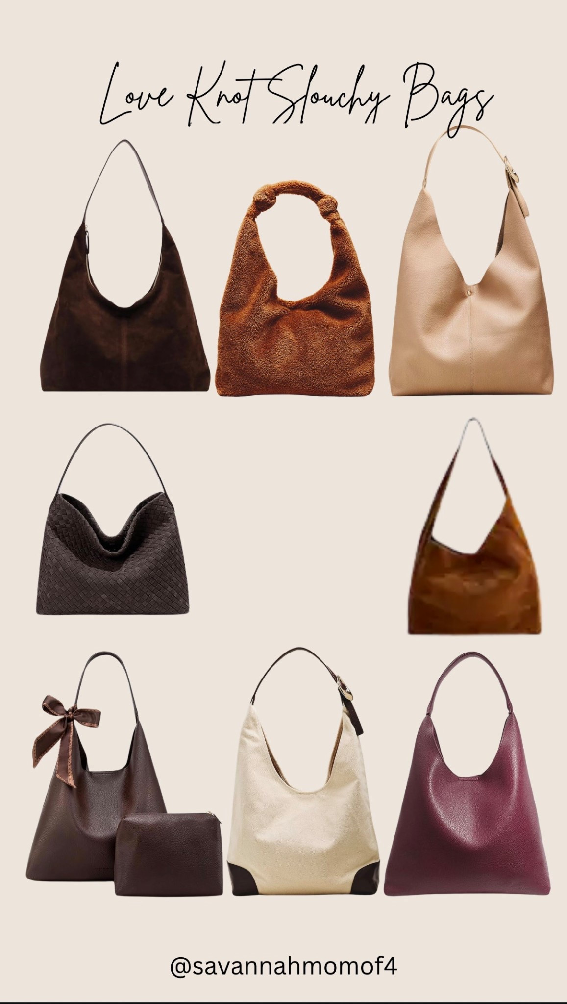 Love knot slouchy bags are trending 🖤 Soft, chic, and so easy to style — these slouchy purses elevate any outfit and make the perfect everyday grab‑and‑go bag.

#LTKSeasonal #LTKFindsUnder100 #LTKSaleAlert