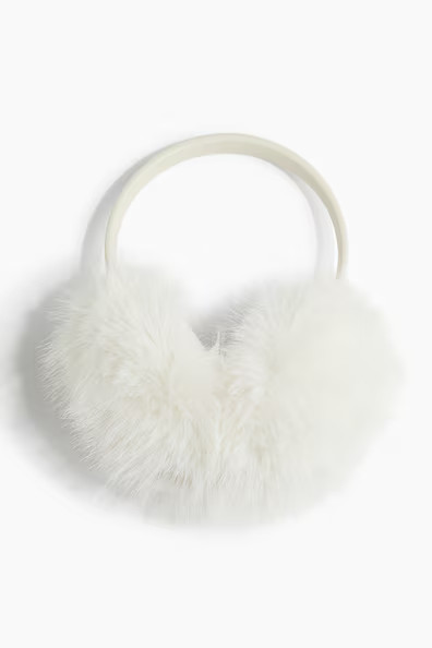 H & M - Fluffy Earmuffs - White | H&M (US + CA)