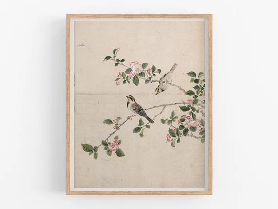 Japanese bird art print / vintage art / botanical prints / vintage print / japanese art / bird ar... | Etsy (US)