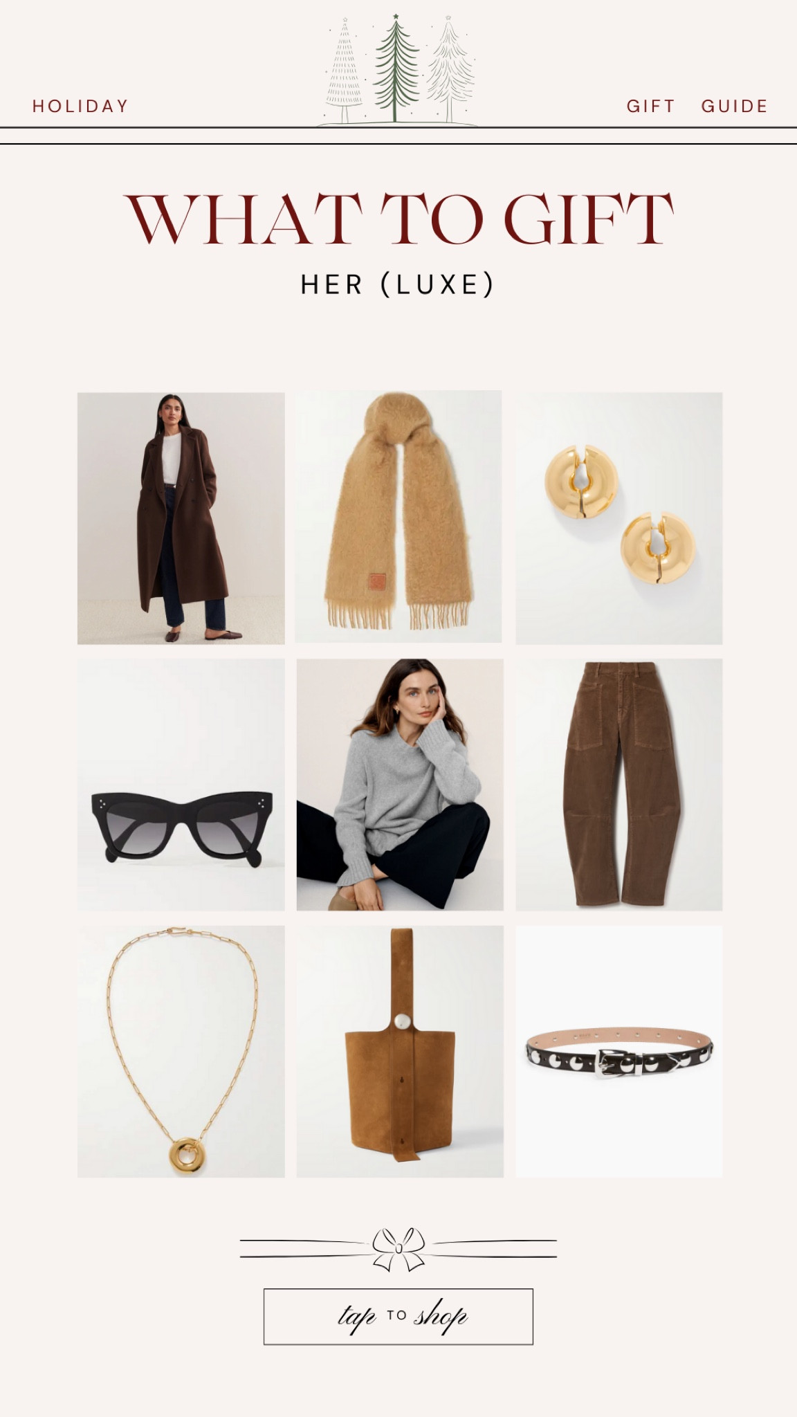 Gift guide: luxe for her! All the best ways to treat yourself or someone you love this season.

#LTKStyleTip #LTKGiftGuide #LTKHoliday