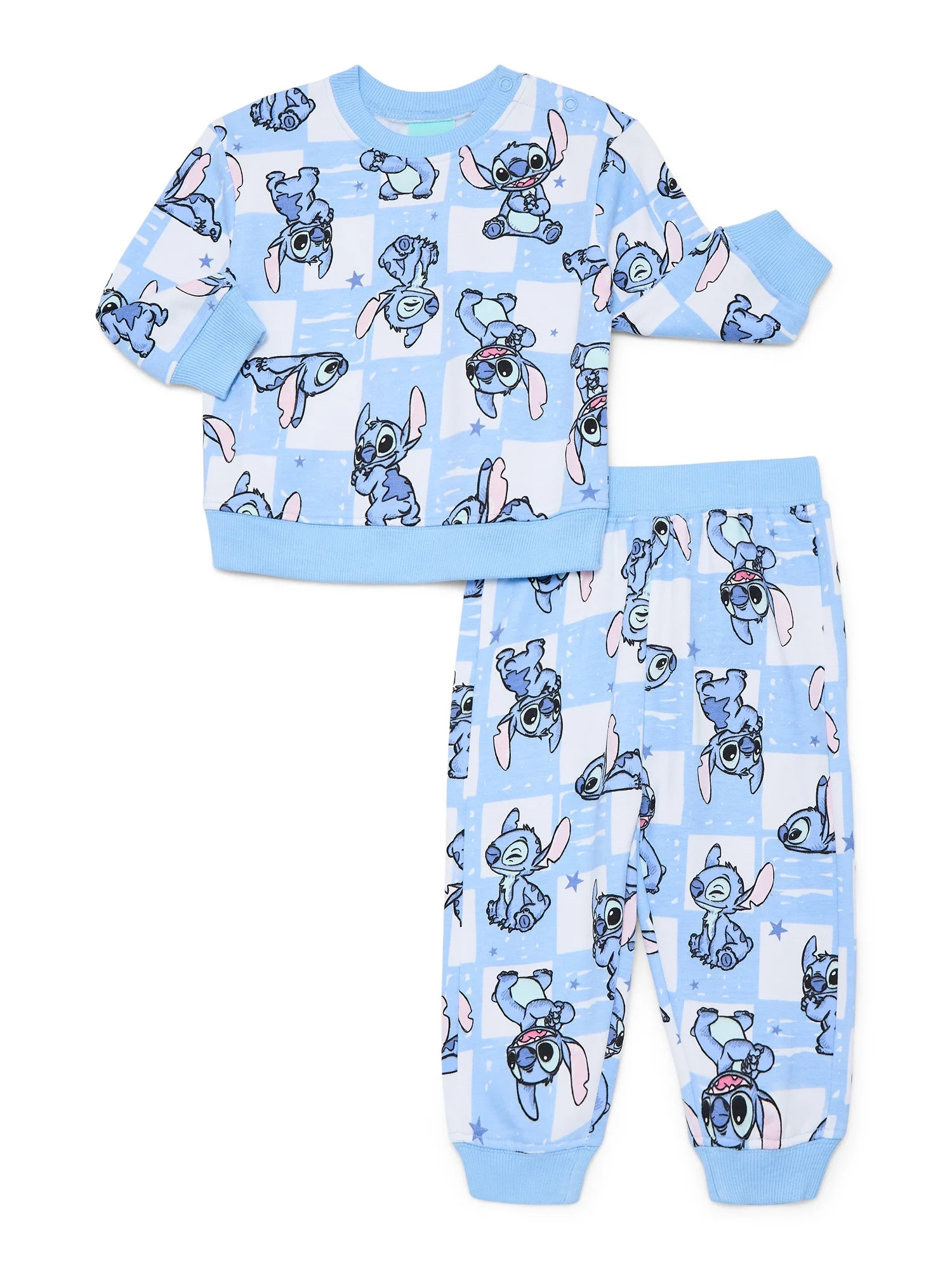 Lilo and Stitch Baby Boys or Girls Fleece Crewneck Top and Pants Set, 2-Piece, Sizes 0M-24M | Walmart (US)
