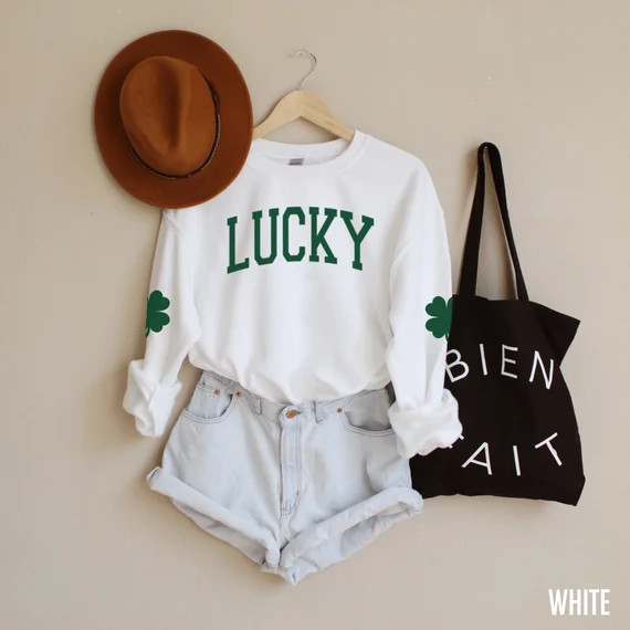 Lucky SweatshirtSaint Patricks Day ShirtSt. Patricks Day | Etsy | Etsy (US)