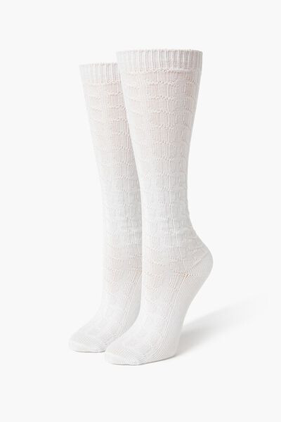Cable Knit Knee-High Socks | Forever 21