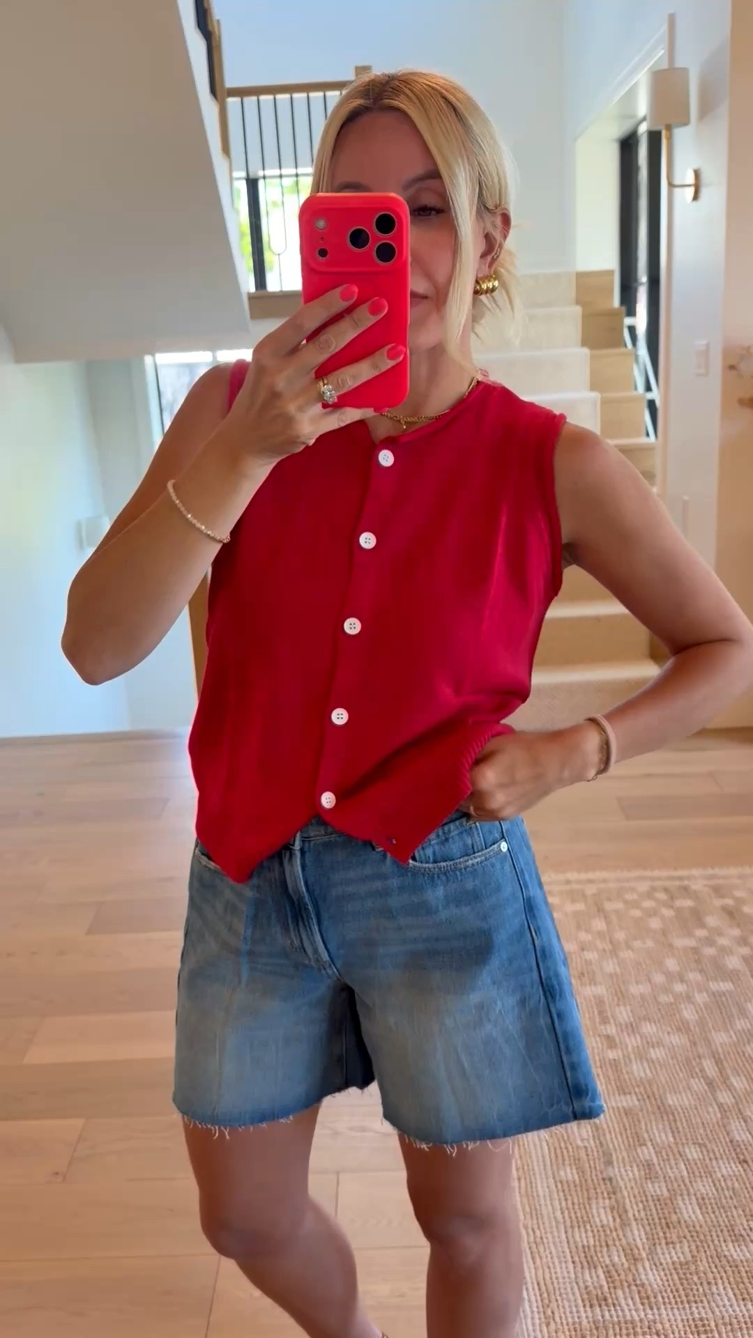 This tank is from Amazon! These shorts are loft and are on sale! I am sizing down to a size 26!

#LTKmomlife #LTKgrwm #LTKootd