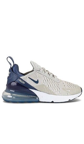 Air Max 270 Sneaker in Light Bone, Diffused Blue, & White | Revolve Clothing (Global)