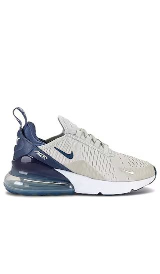 Air Max 270 Sneaker in Light Bone, Diffused Blue, & White | Revolve Clothing (Global)