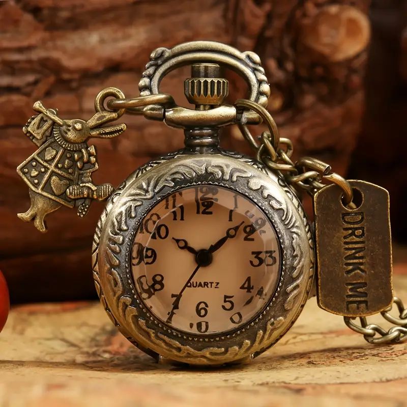 1pc Retro Bronze Rabbit Tag Display Small Quartz Pocket Watch Pendant Clock Gifts For Men And Wom... | Temu Affiliate Program