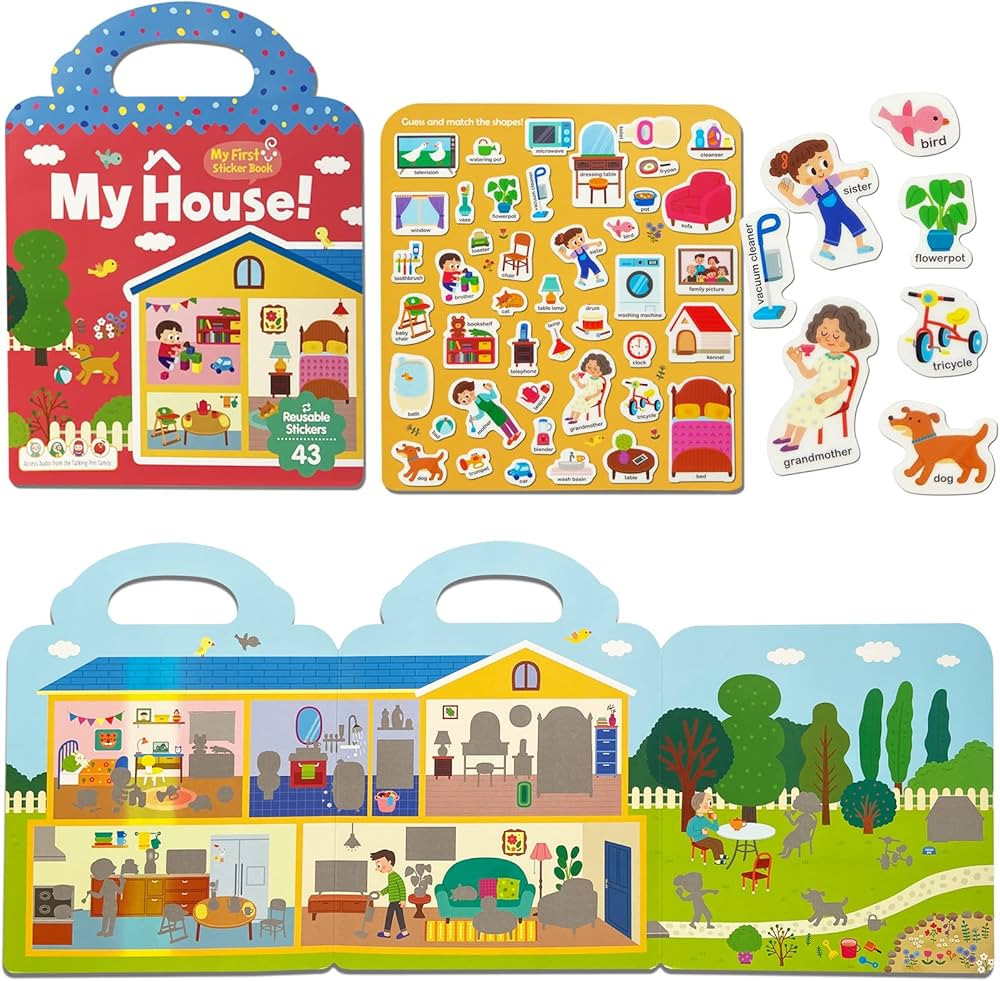 3D Sticker Books for Kids,Reusable Stickers for Toddlers, Educational Learning Toy for Boys&Girls... | Amazon (US)