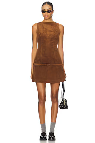 LIONESS Cocquette Mini Dress in Chocolate from Revolve.com | Revolve Clothing (Global)