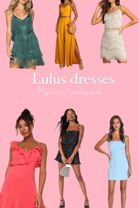 Lulus has such great dresses right now! They would work for a night out, girls night out, or even wedding guest dresses! So fun and colorful!
#weddingguest #gno #girlsnight #specialocassion 

#LTKU #LTKParties #LTKStyleTip