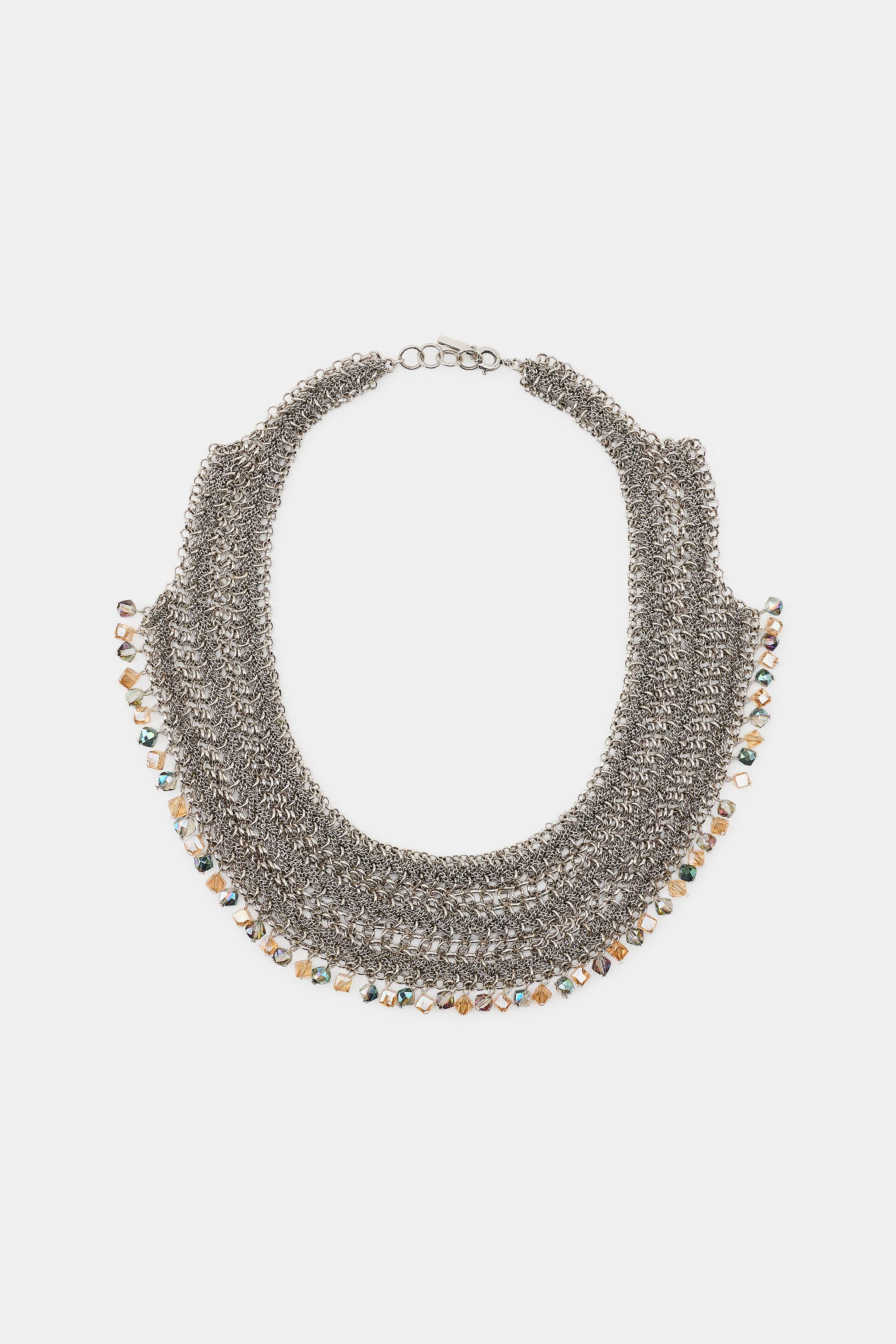 JEWELED BIB NECKLACE | Zara US