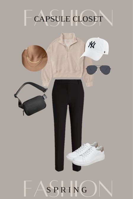 Spring Capsule Outfit

Half-zip pullover, baseball hat, ankle pants, skinny jeans, white sneakers, belt bag, aviators 

#LTKSeasonal #LTKstyletip #LTKfindsunder50