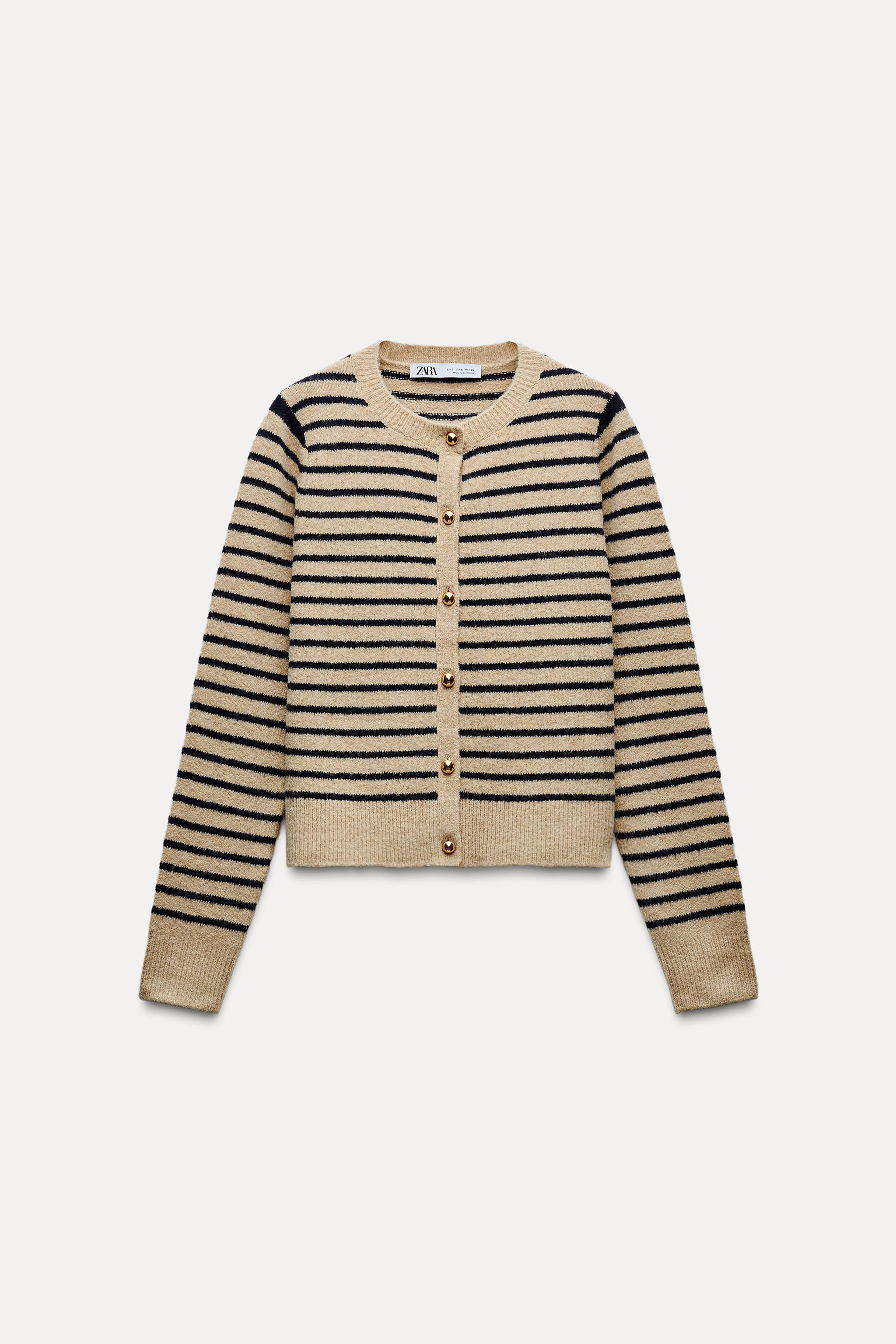 STRIPED KNIT CARDIGAN | Zara US