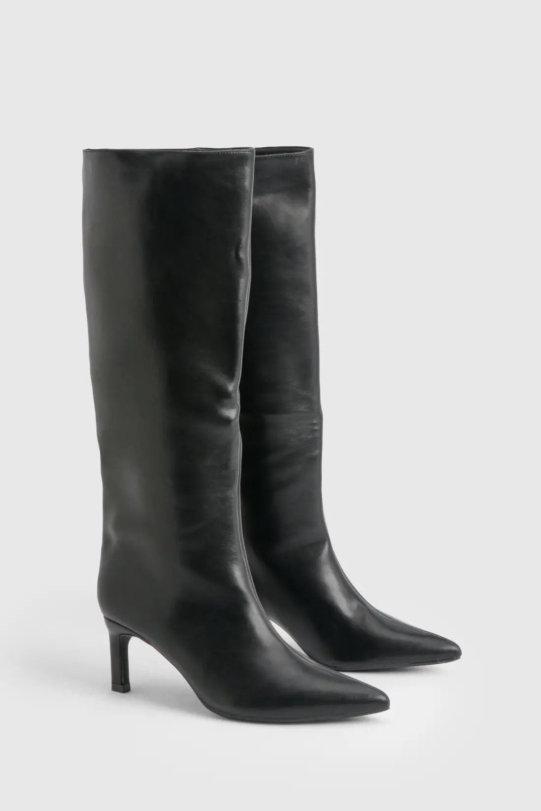 Column Pointed Knee High Boots | Nasty Gal US