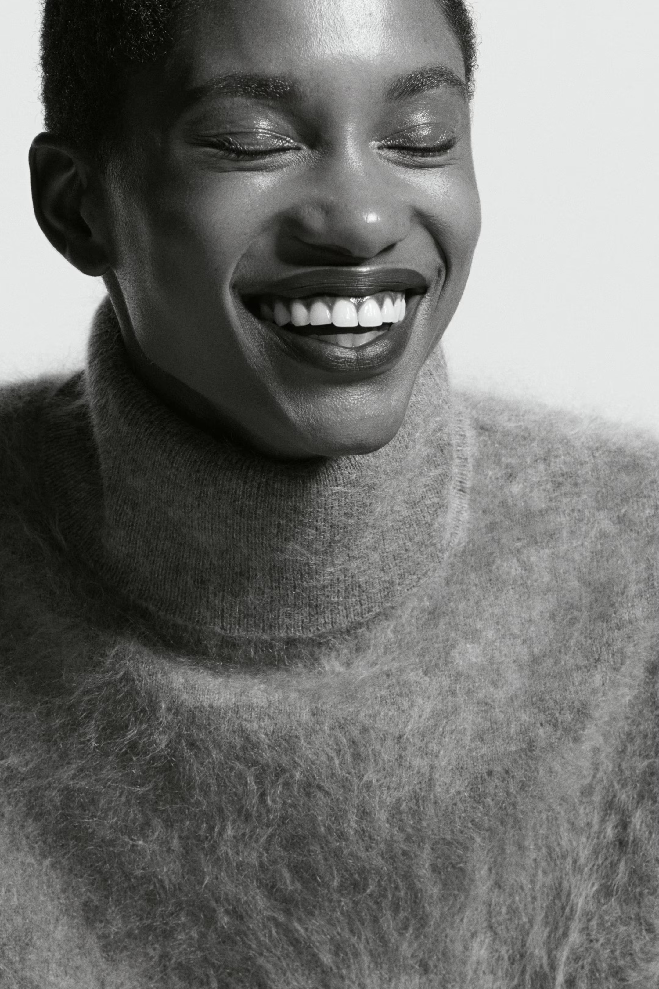 Rollkragenshirt aus angerautem Kaschmir - Grau - Ladies | H&M AT | H&M (DE, AT, CH, NL, FI)