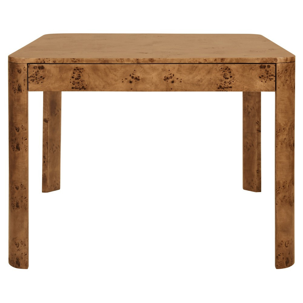 Worlds Away Jett Modern Classic Dark Brown Burl Game Table | Kathy Kuo Home