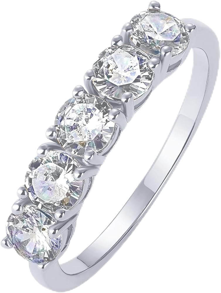 PAVOI 14K Gold Plated Premium Cubic Zirconia Engagement Ring for Women | Promise Eternity Ring Je... | Amazon (US)