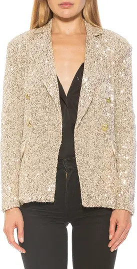 Alexia Admor Abbi Longline Double Breasted Sequin Blazer | Nordstromrack | Nordstrom Rack