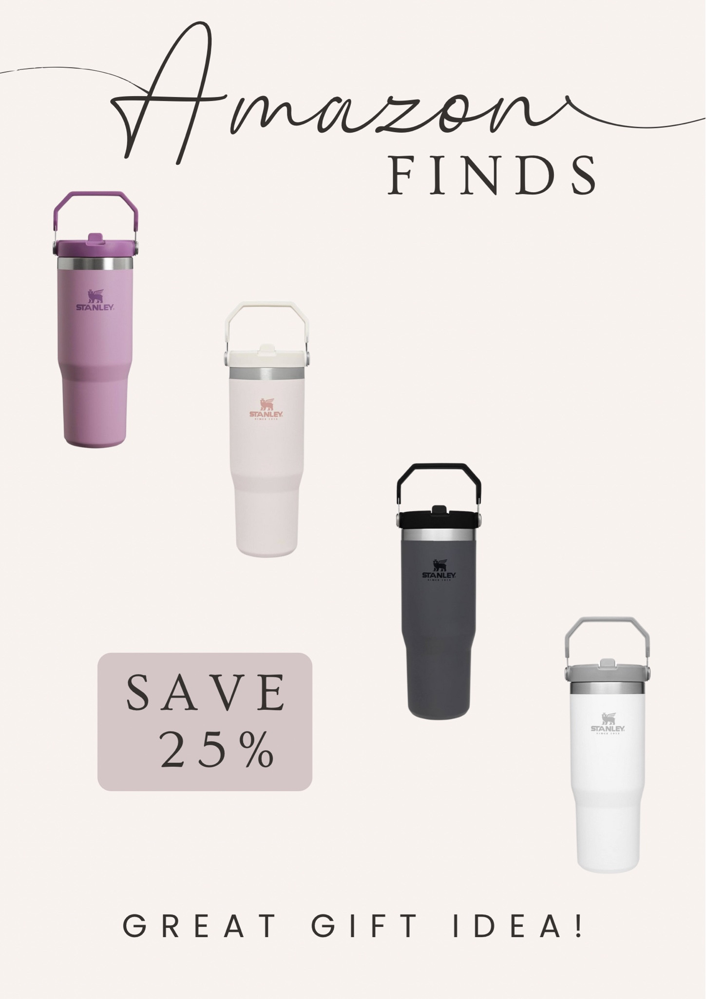 Better grab some of these for an awesome Christmas gift idea! 30oz Stanley tumbler for less than $27…comes in great color options! 

#LTKGiftGuide #LTKSaleAlert #LTKFindsUnder50