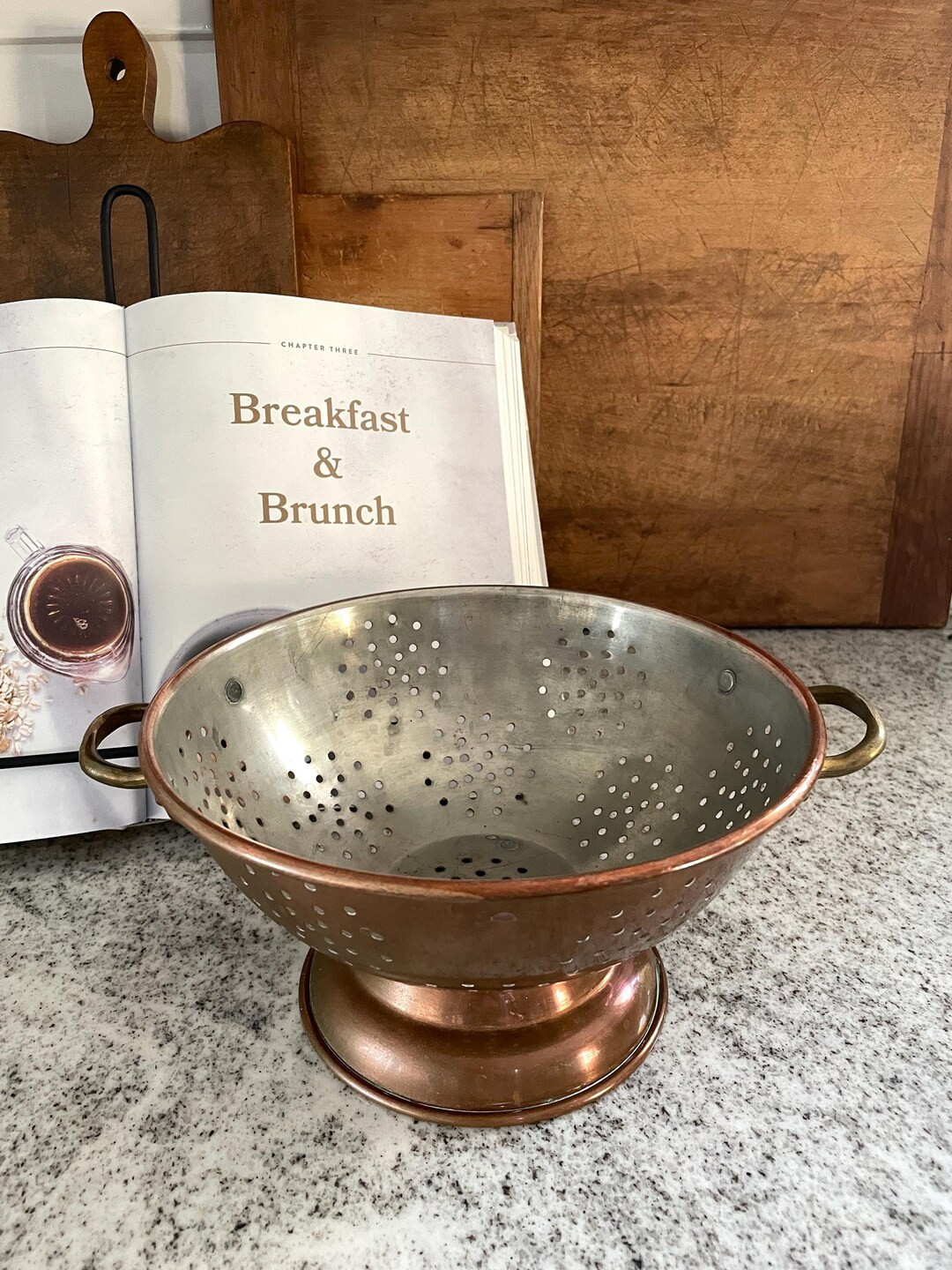 European Copper Colander Vintage Copper Colander French Country Decor Primitive Kitchen Copperwar... | Etsy (US)