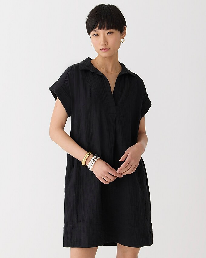 V-neck shirtdress in soft gauze | J. Crew US