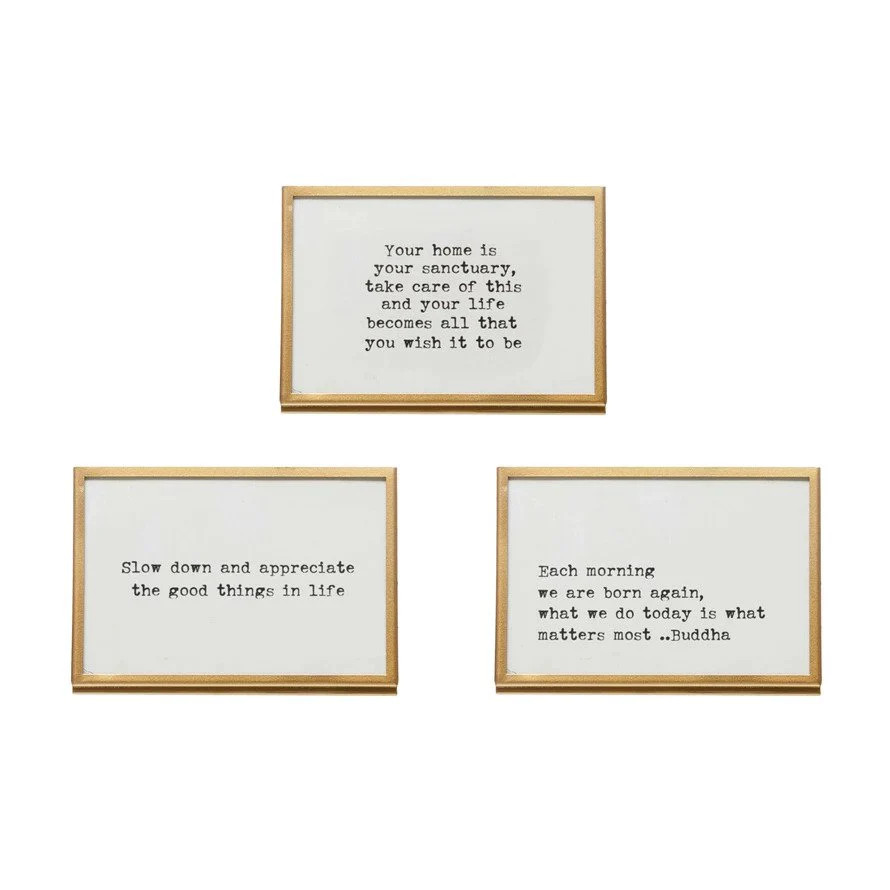 Inspirational Standing Gold Frame | APIARY by The Busy Bee