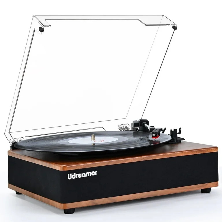 Udreamer Vinyl Record Player with Speakers & 3-Speed and Wireless Bluetooth,Vintage Audio Turntab... | Walmart (US)