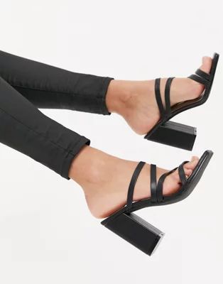 Public Desire Kalia strappy mules in black | ASOS (Global)