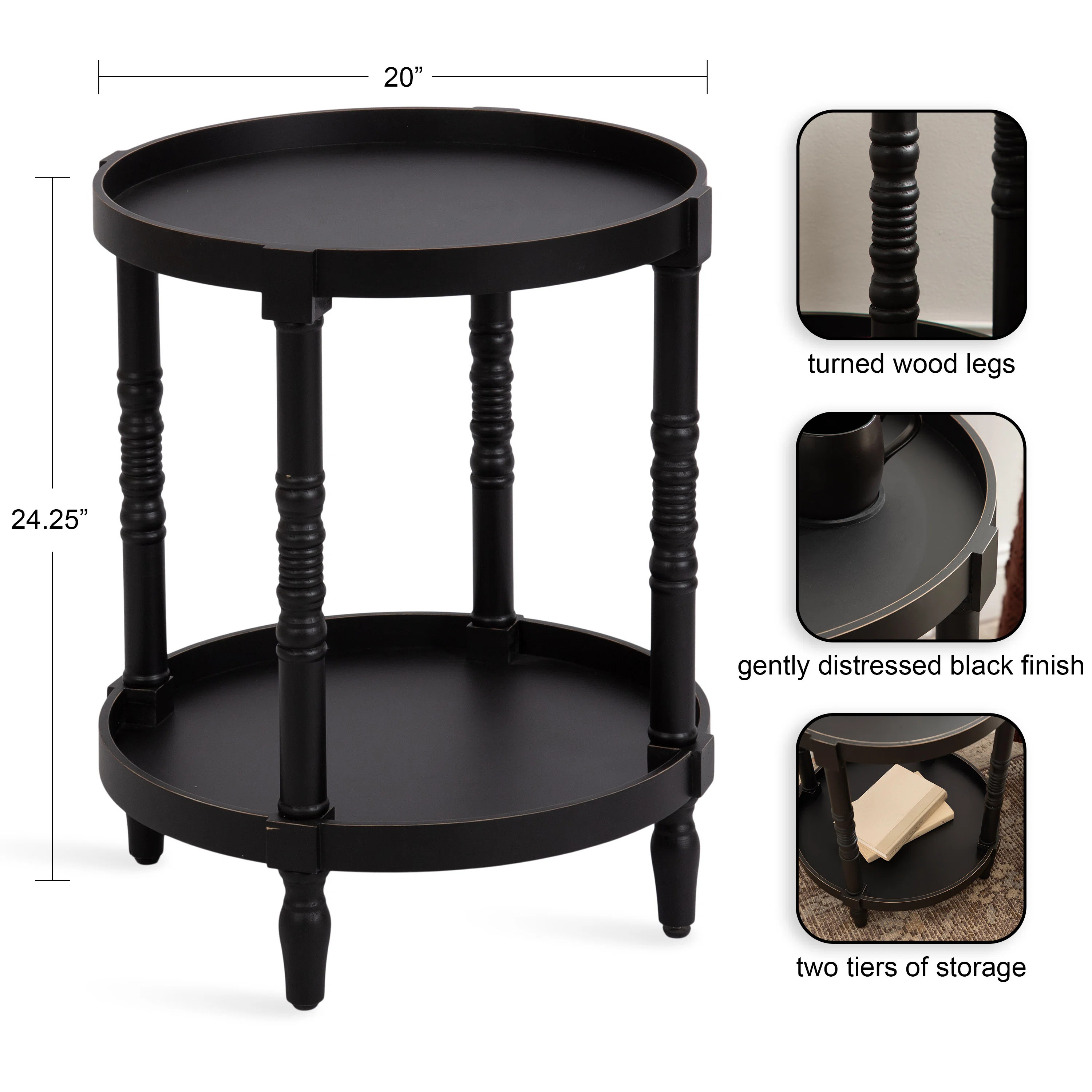 Kelly Clarkson Home Lucinda 24'' Tall End Table & Reviews | Wayfair | Wayfair North America